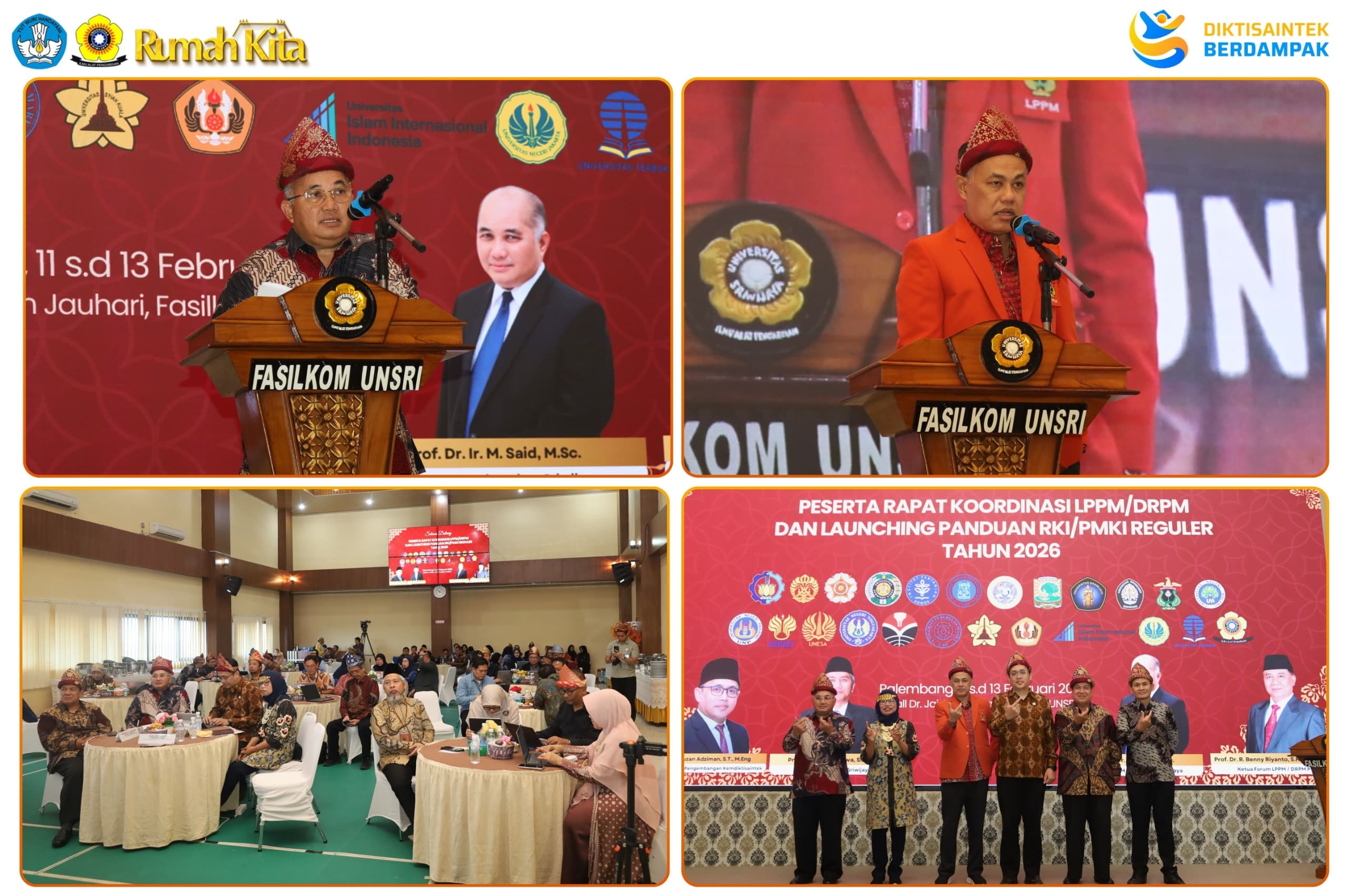 LPPM UNSRI Jadi Tuan Rumah Rakor LPPM/DRPM dan Launching Panduan RKI/PMKI 2026